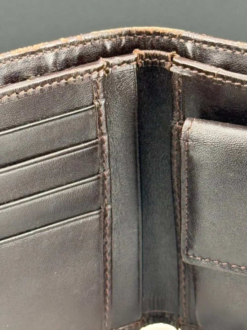Fendi Zucca FF Monogram Bifold Wallet Authentic Vintage